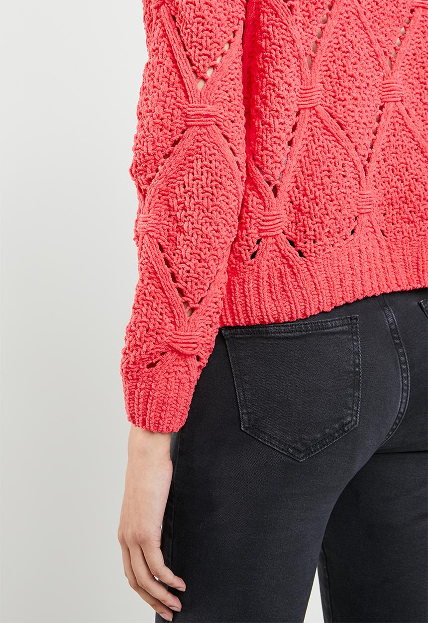 ONLY - Yasmin long sleeve structure pullover - pink