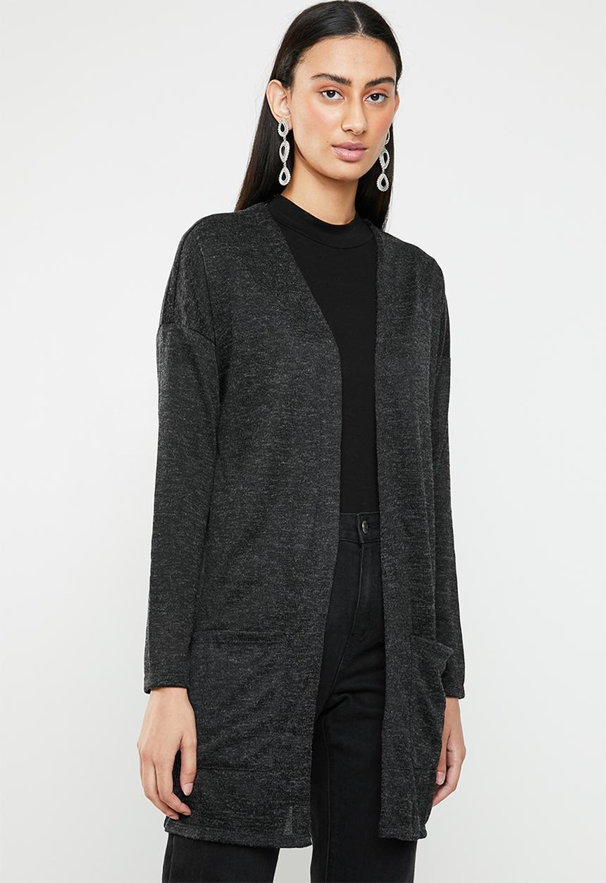 ONLY - Sara longline cardigan - grey