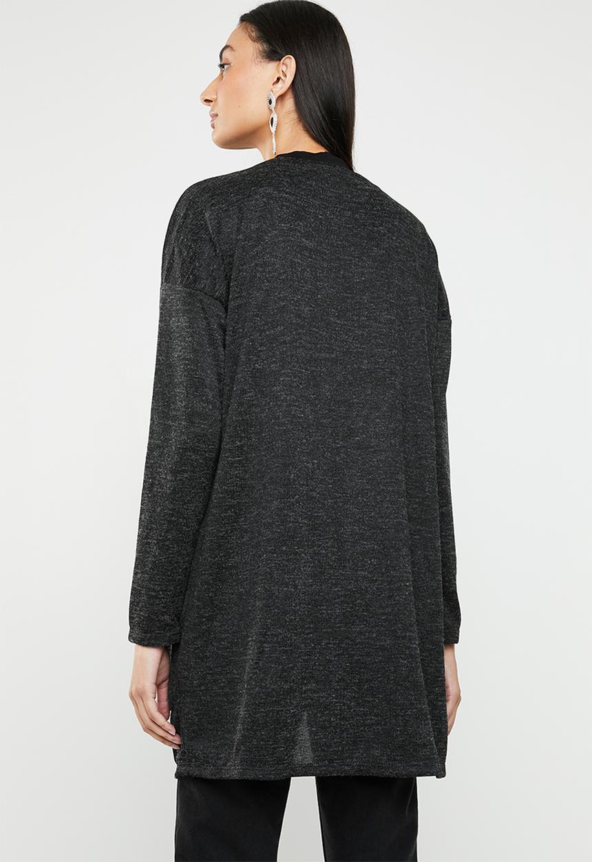 ONLY - Sara longline cardigan - grey