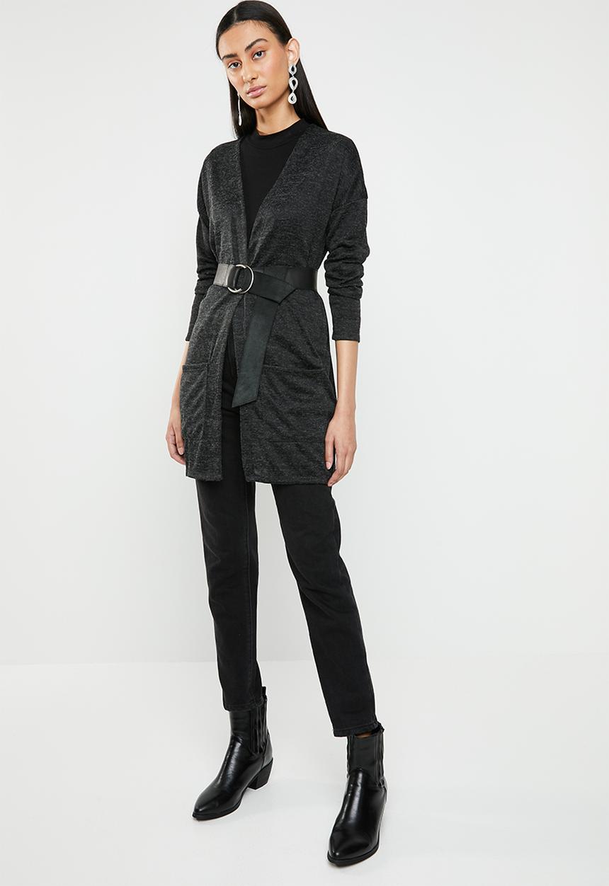 ONLY - Sara longline cardigan - grey