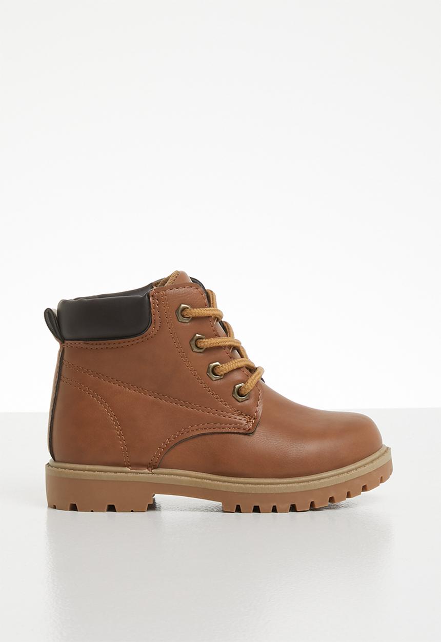 Pop Candy - Teens lace up boot - tan