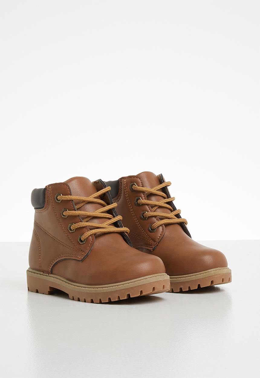 Pop Candy - Teens lace up boot - tan
