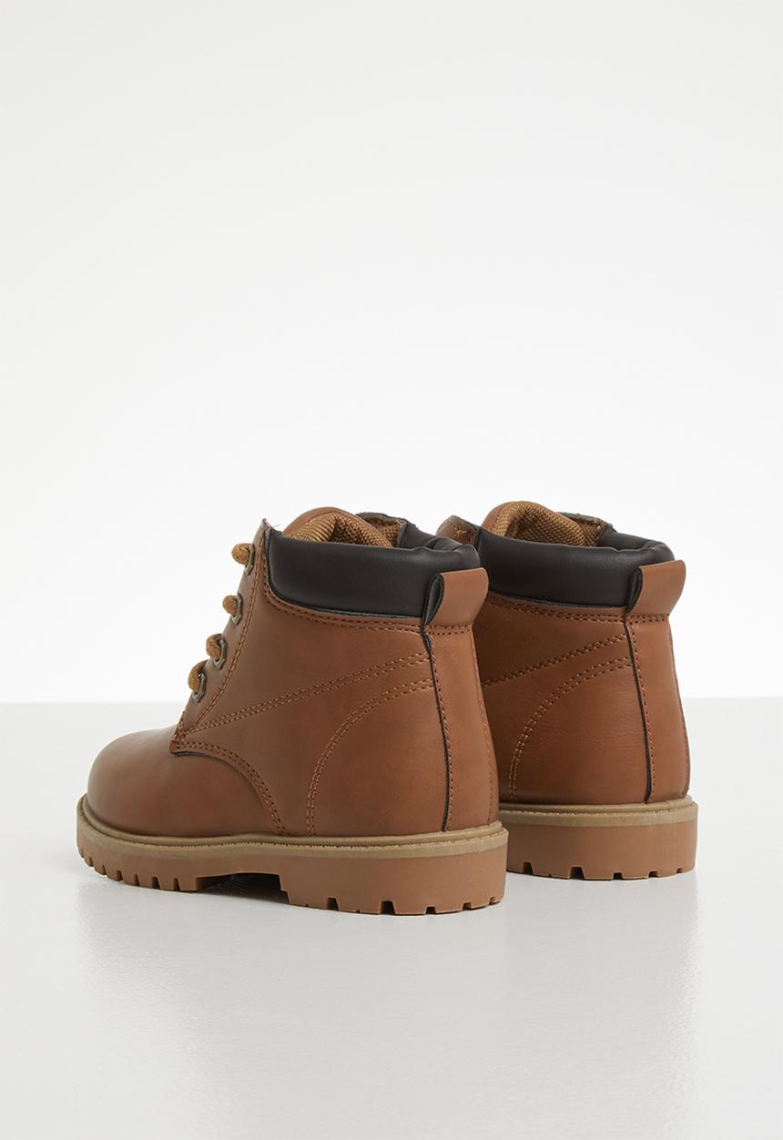 Pop Candy - Teens lace up boot - tan