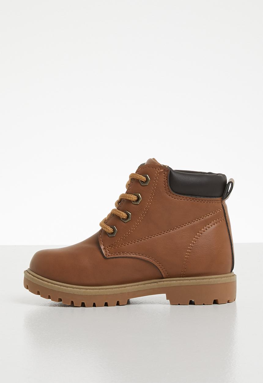 Pop Candy - Teens lace up boot - tan