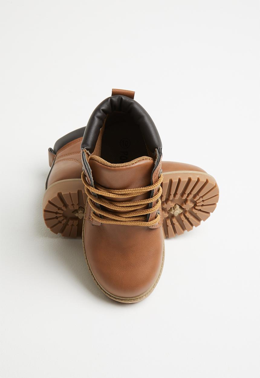 Pop Candy - Teens lace up boot - tan