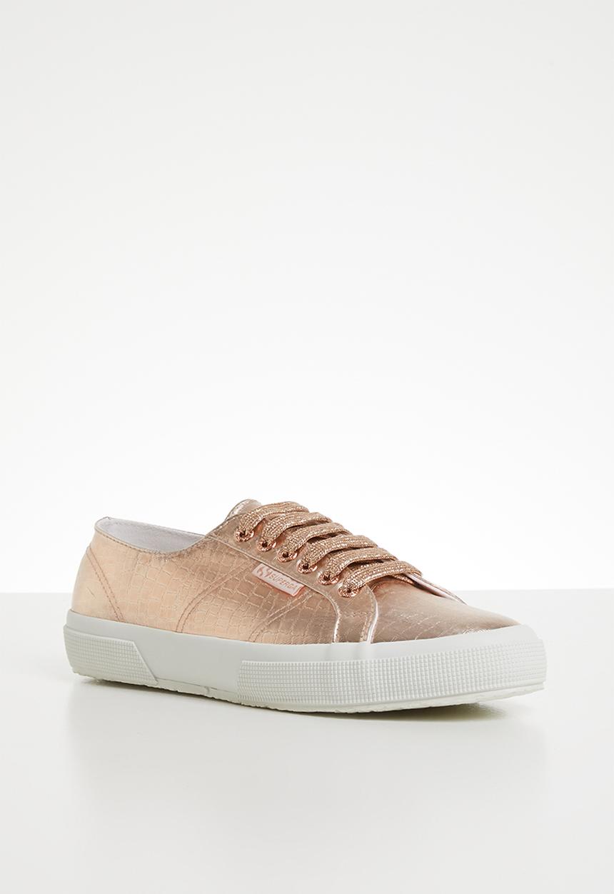 SUPERGA - 2750 Cotu metallic croc print bling lo - 916 rose gold		