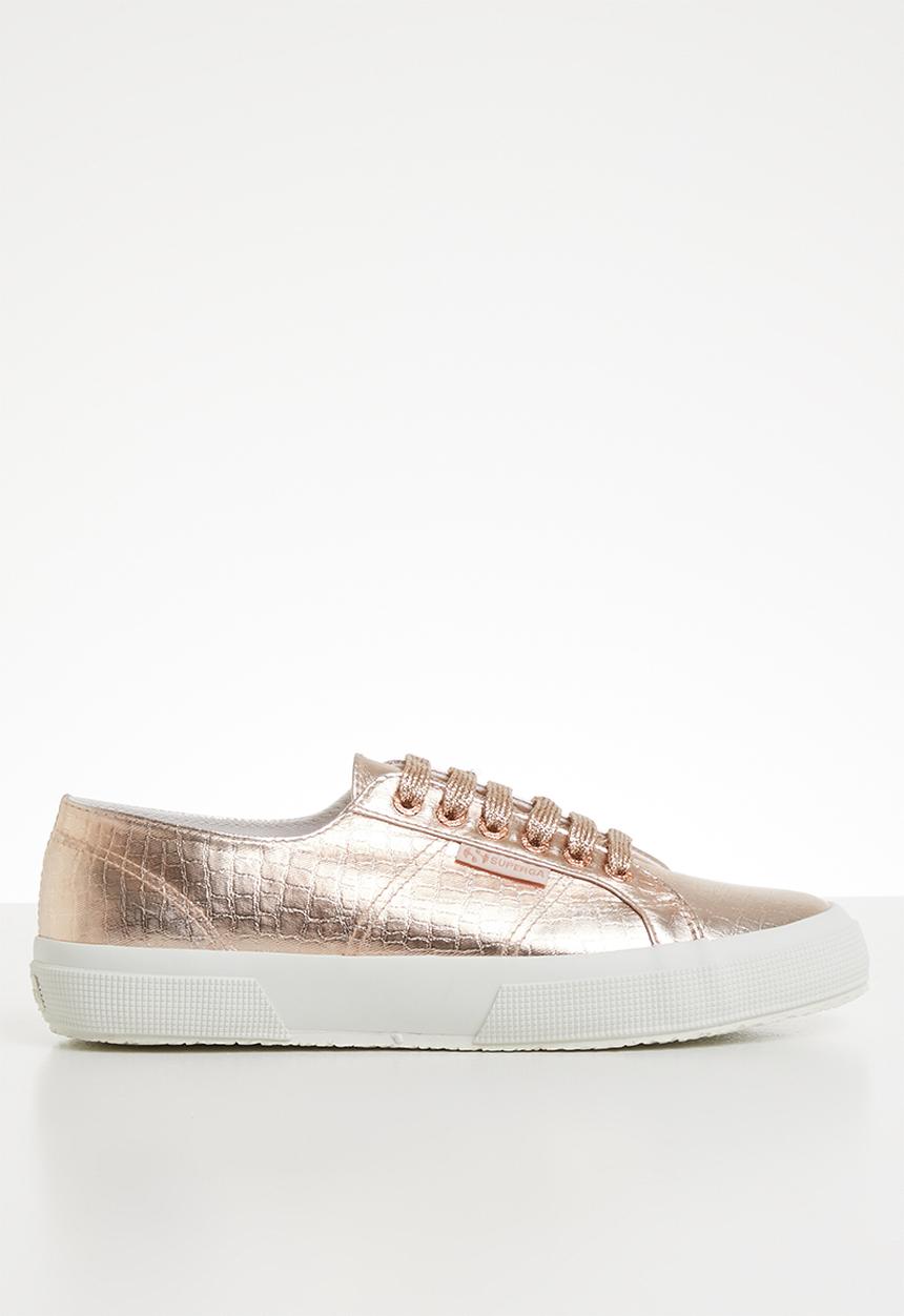 SUPERGA - 2750 Cotu metallic croc print bling lo - 916 rose gold		