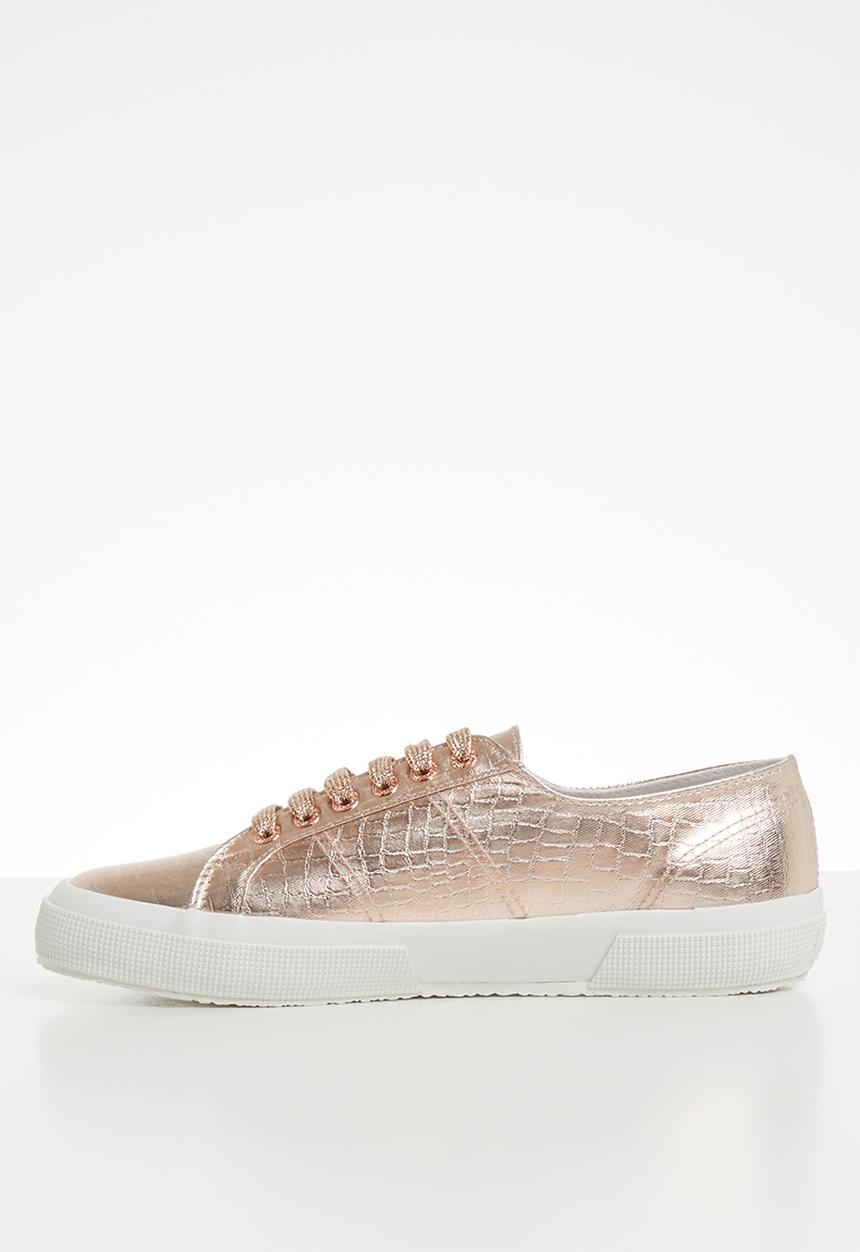 SUPERGA - 2750 Cotu metallic croc print bling lo - 916 rose gold		