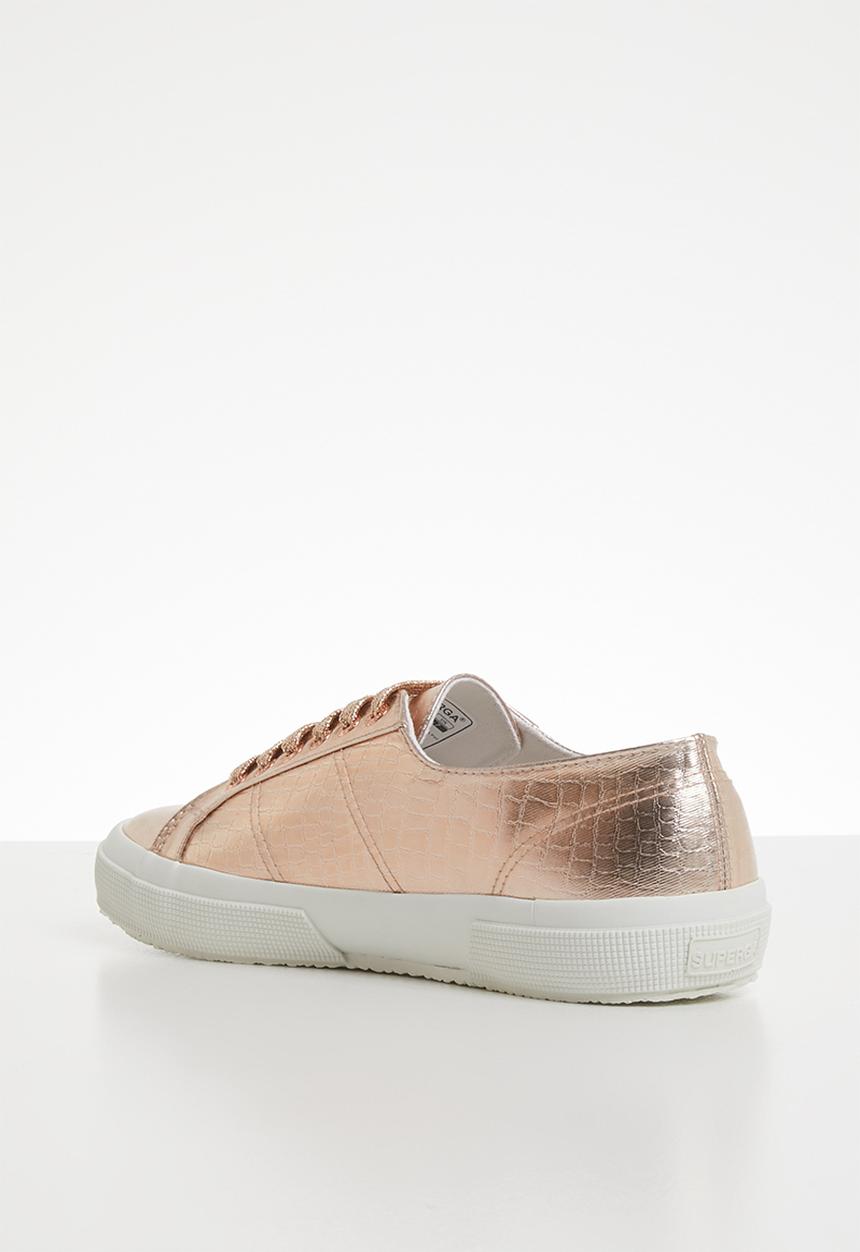 SUPERGA - 2750 Cotu metallic croc print bling lo - 916 rose gold		