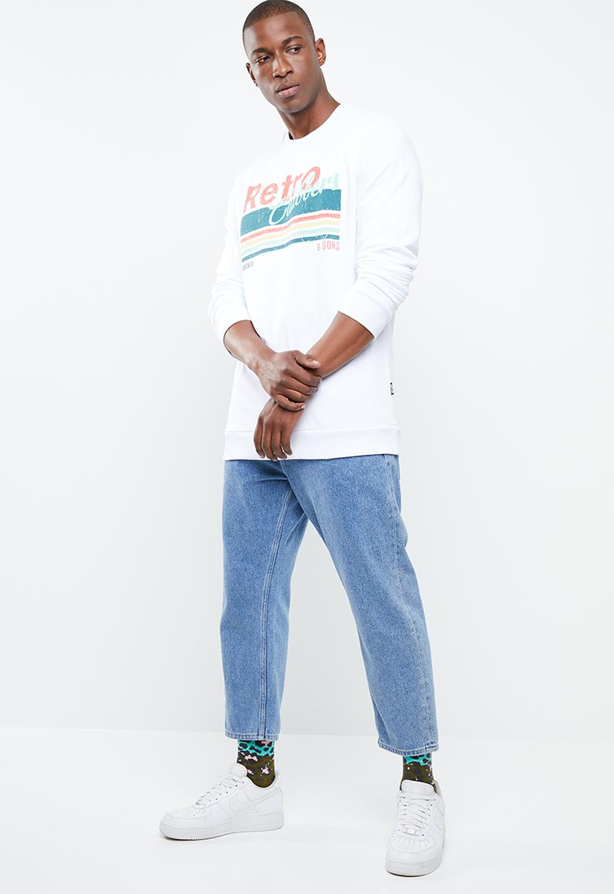 Only & Sons - Stam crew neck sweater - white