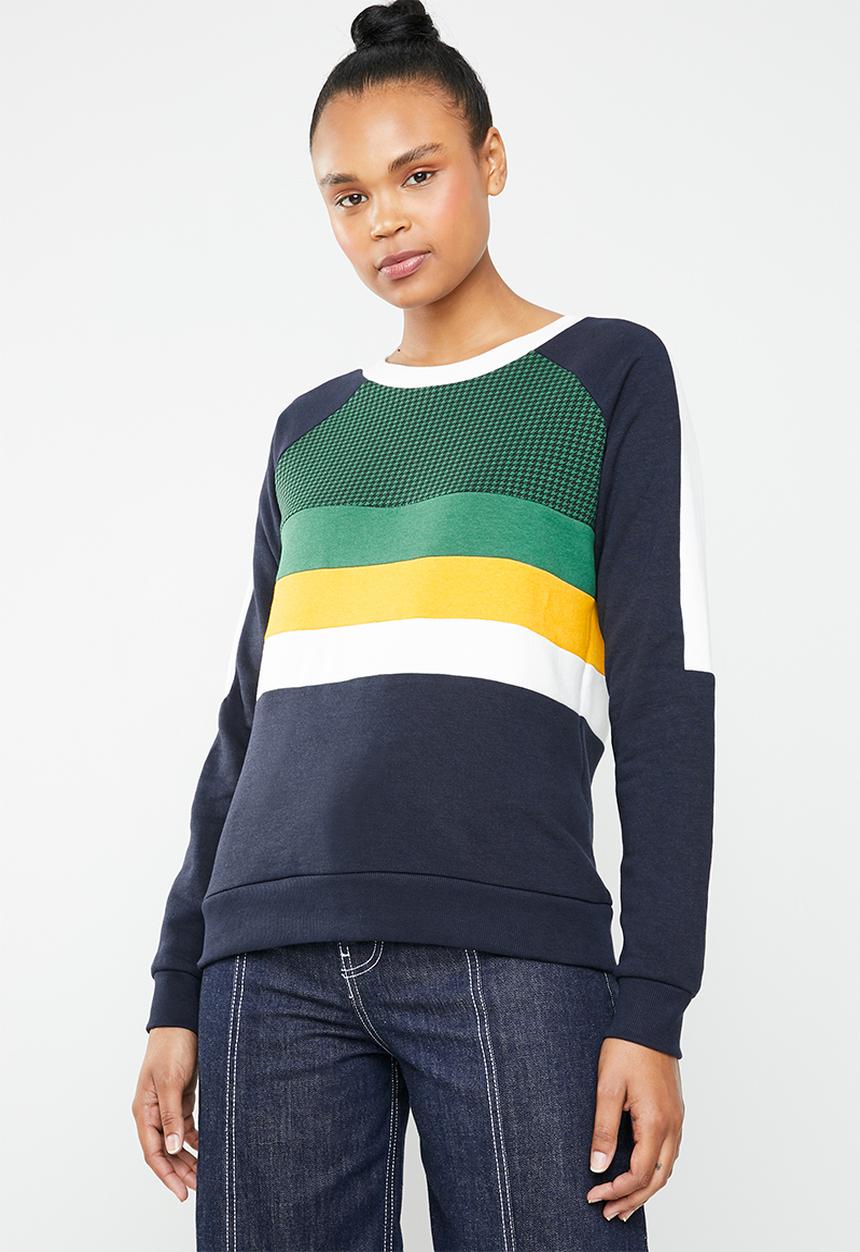 Noisy May - Bryce long sleeve sweat top -multi