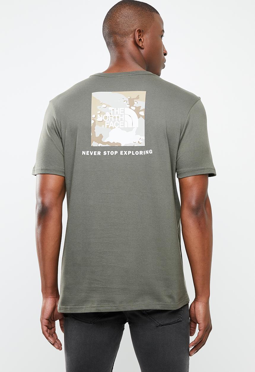The North Face - Red box tee - green