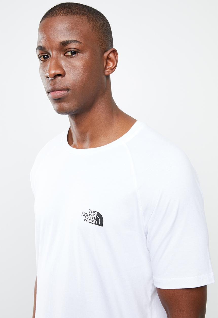 The North Face - Short sleeve raglan red box tee - white