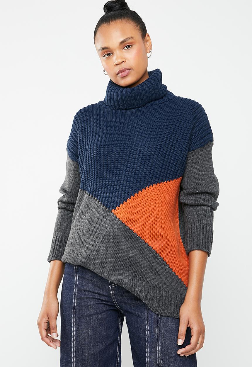 Superbalist - Colourblock funnel neck - multi