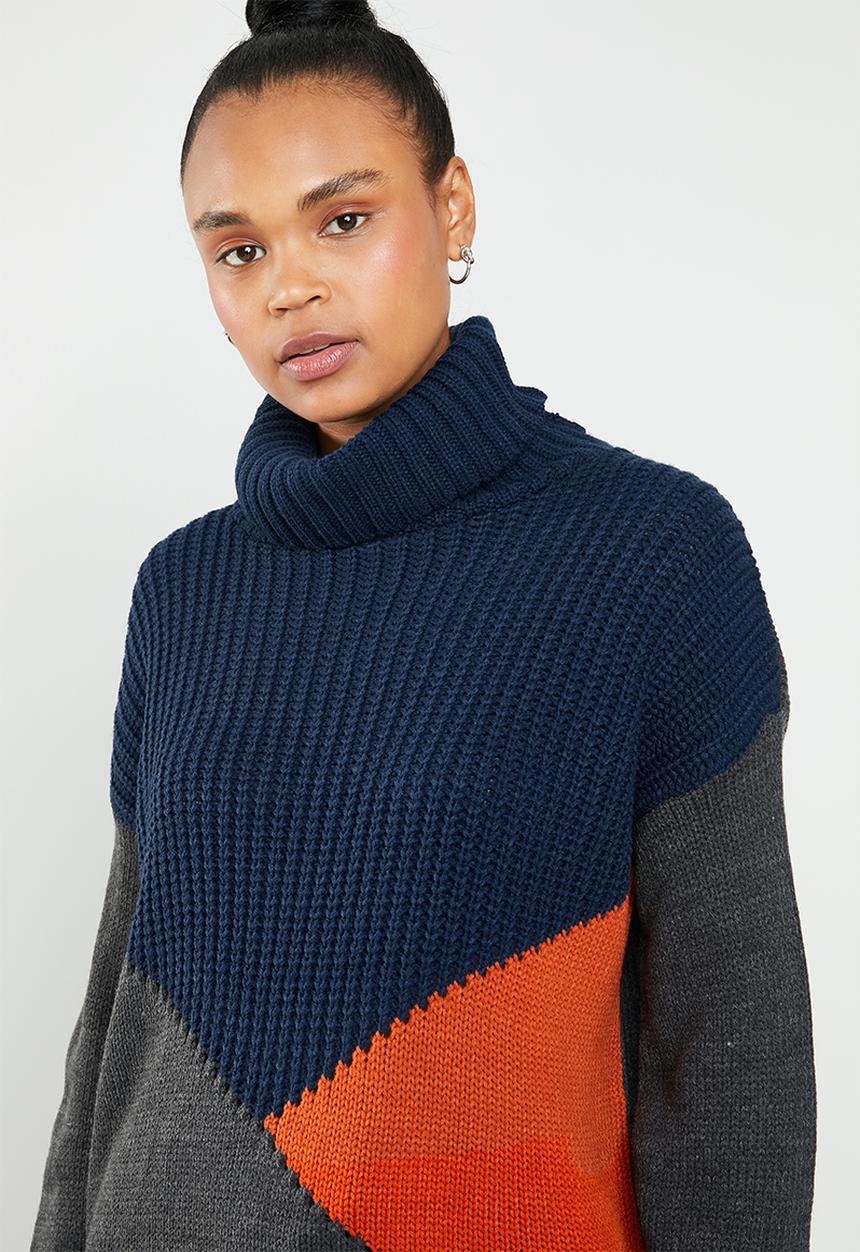 Superbalist - Colourblock funnel neck - multi