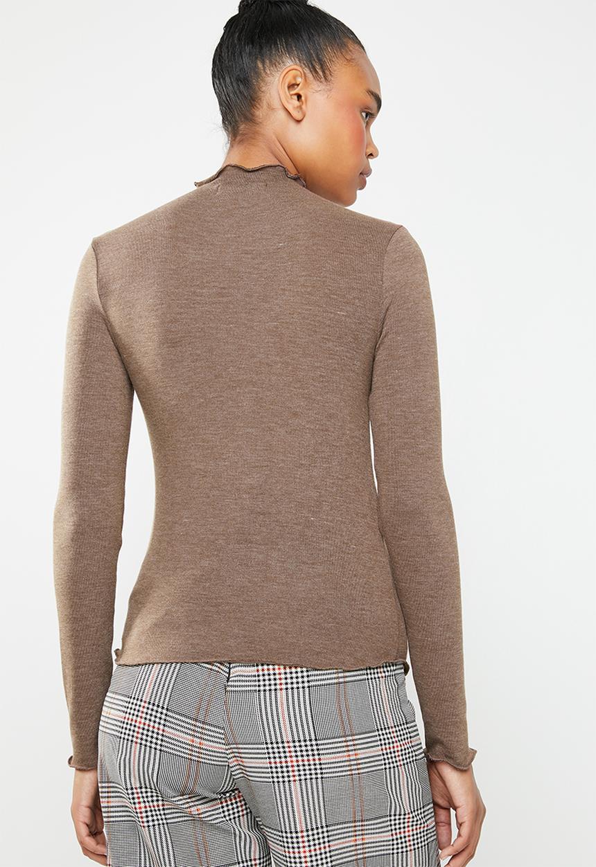 Superbalist - Cut & sew merrow edge tee - brown
