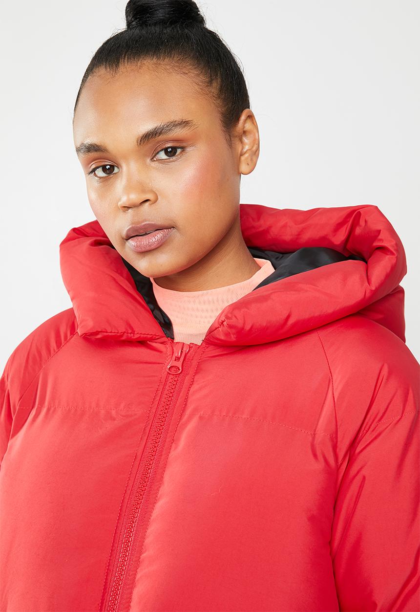Missguided - Hooded ultimate puffer jacket - red