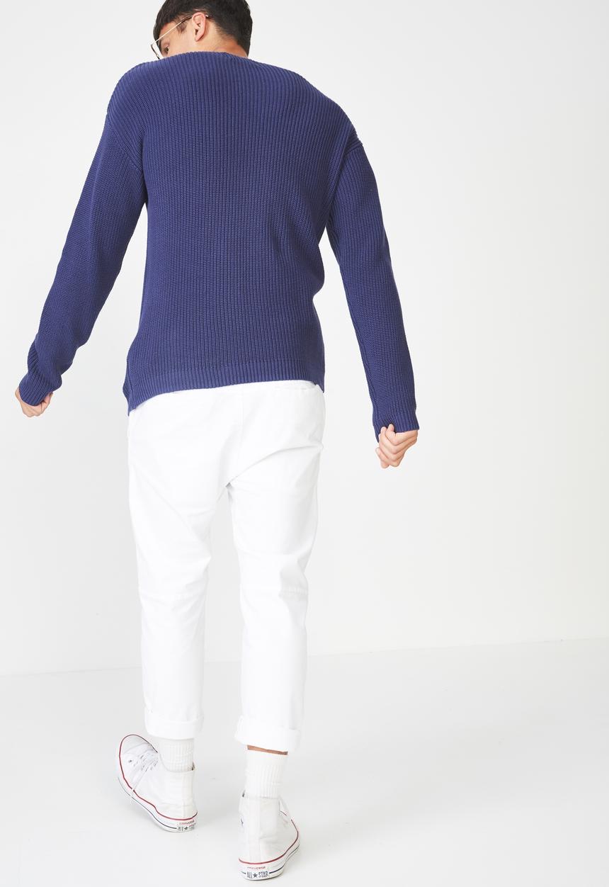 Cotton On - Box crew knit - navy