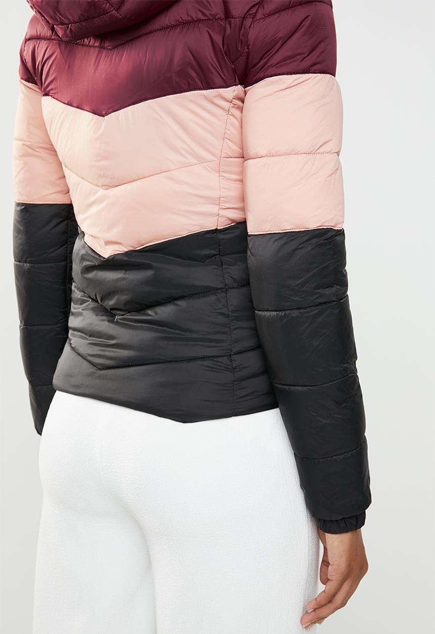 ONLY - North quilted panel hooded jacket - multi