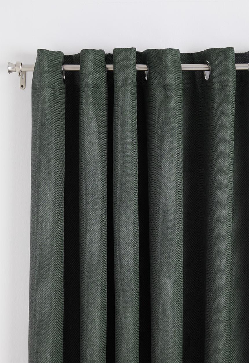 Sixth Floor - Self lined eyelet curtain - pewter