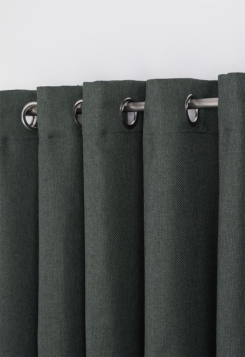 Sixth Floor - Self lined eyelet curtain - pewter