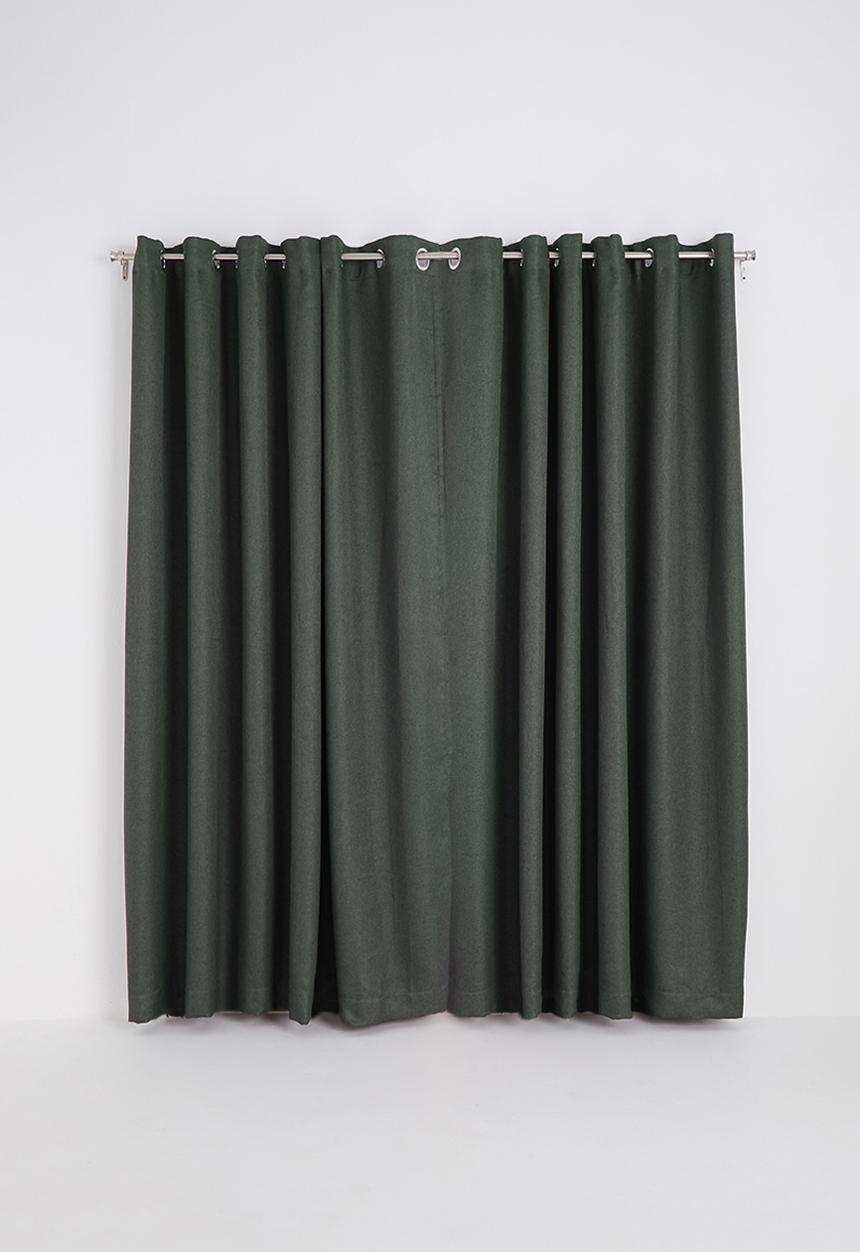 Sixth Floor - Self lined eyelet curtain - pewter