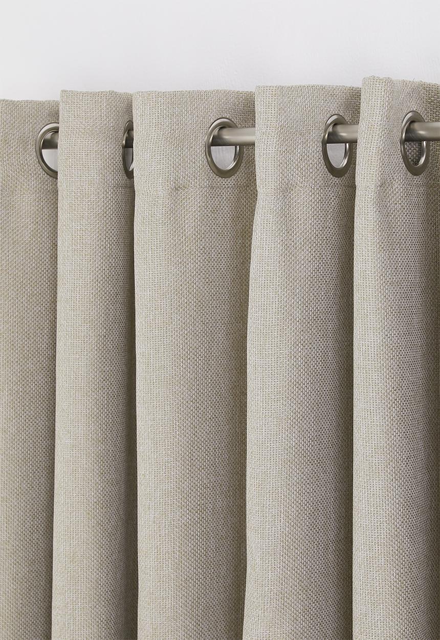 Sixth Floor - Self lined eyelet curtain - natural