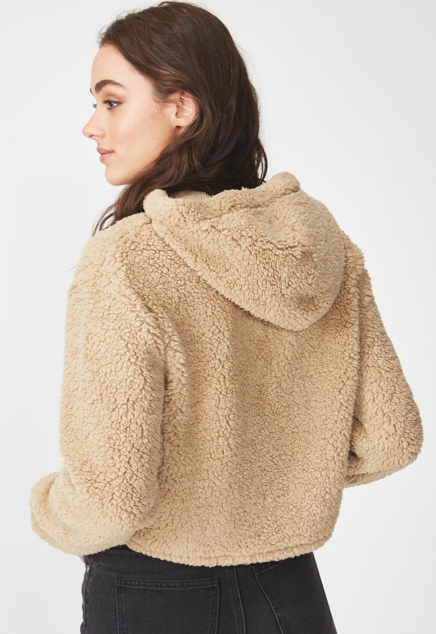 Cotton On - Teddy hoodie - brown 