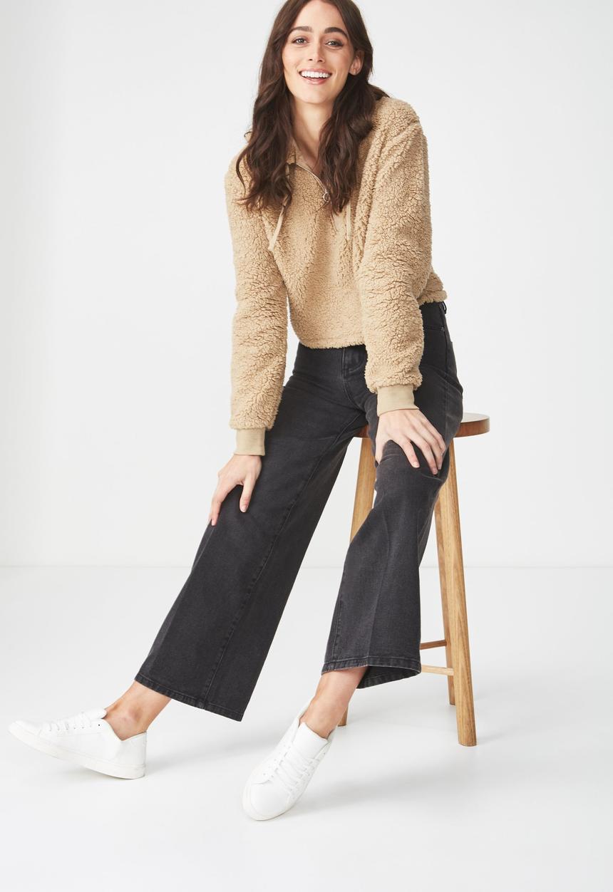 Cotton On - Teddy hoodie - brown 