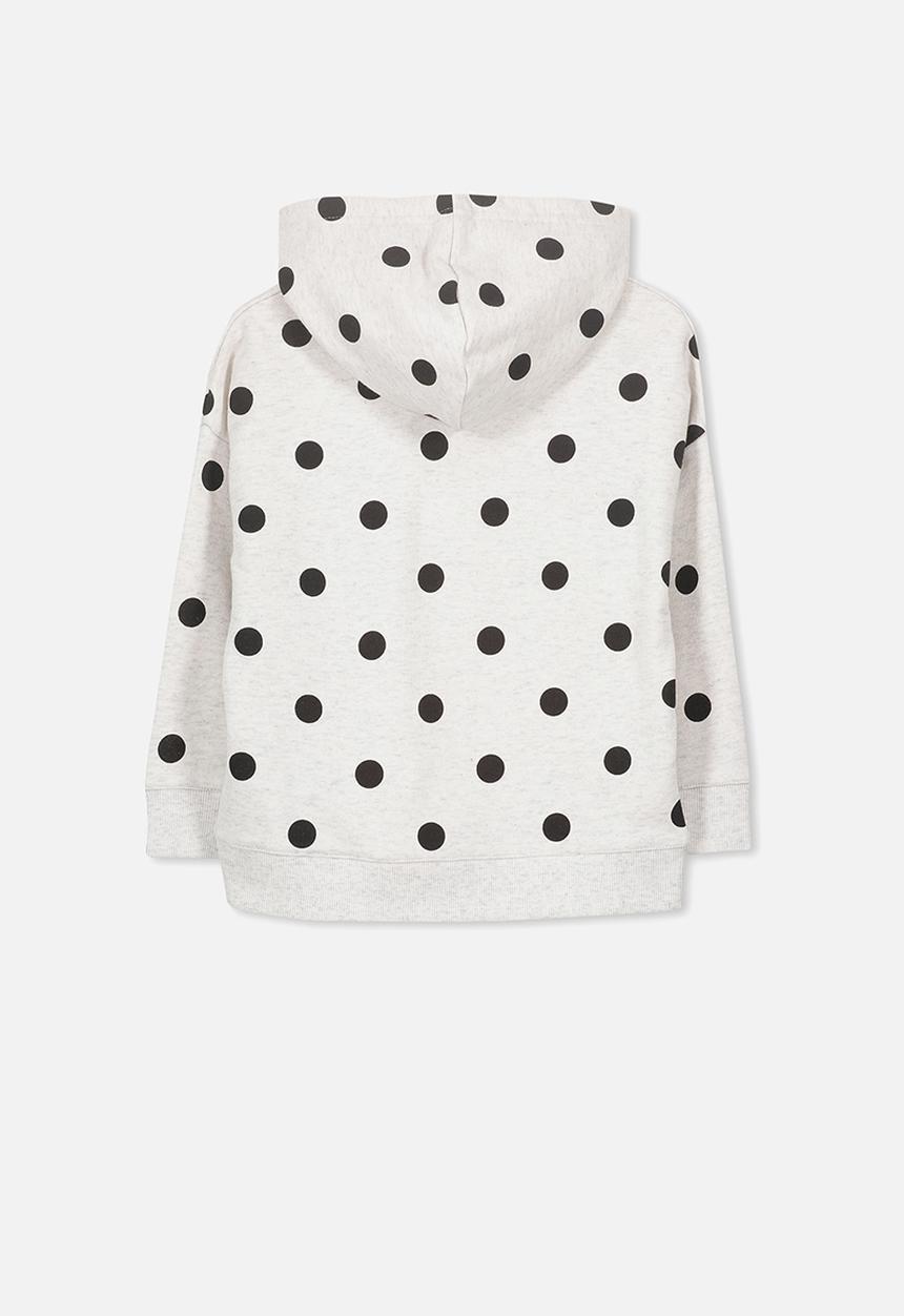 Cotton On - Scarlett spot hoodie - grey & black 