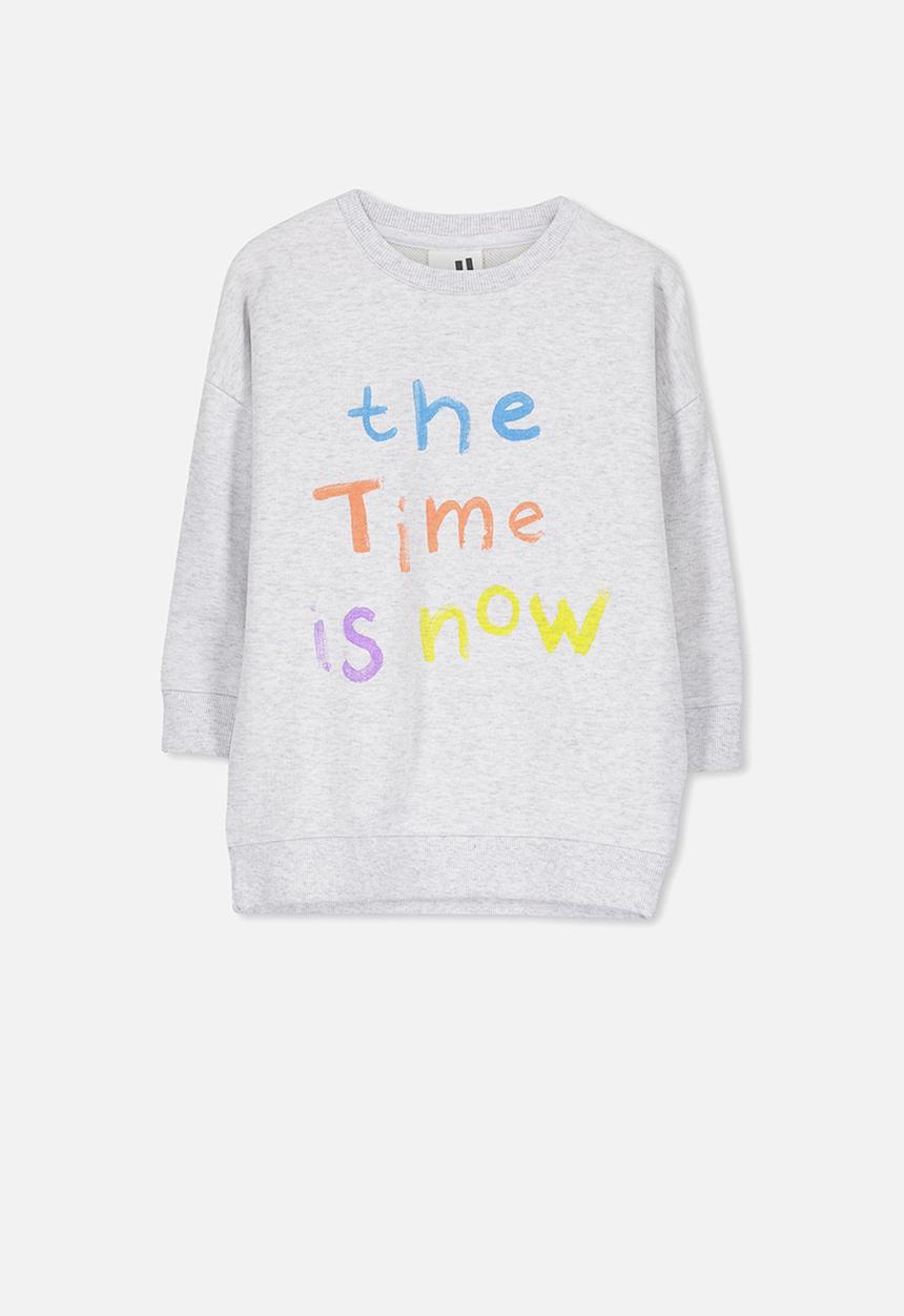 Cotton On - Sage longline crew - grey