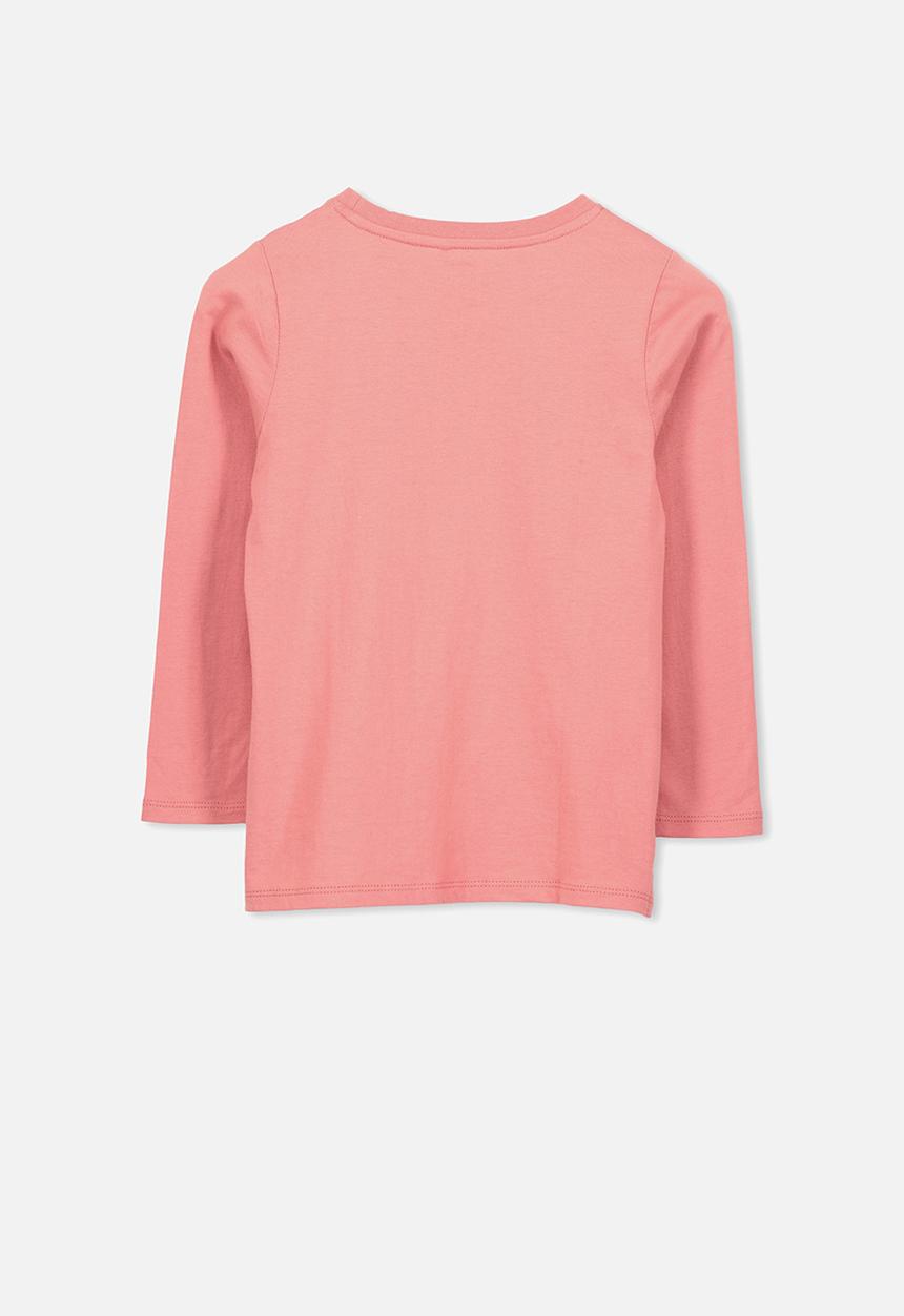 Cotton On - Penelope long sleeve  heart tee- pink