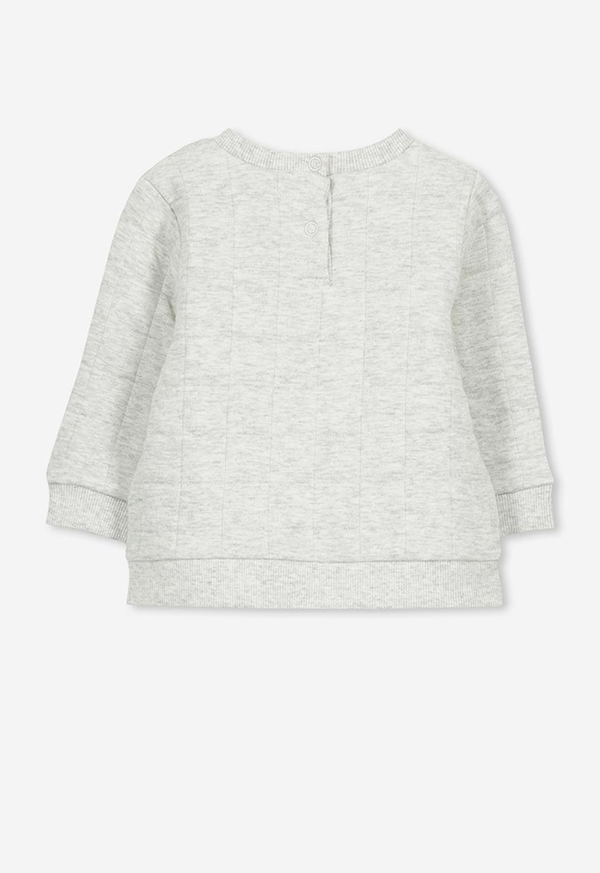 Cotton On - Scout quilted sweater - grey