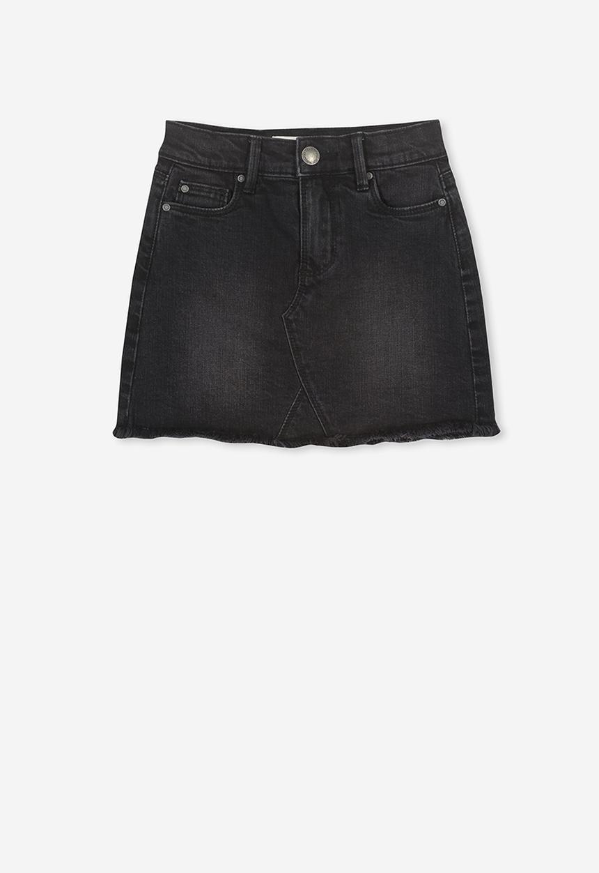 Cotton On - Finn denim skirt - black