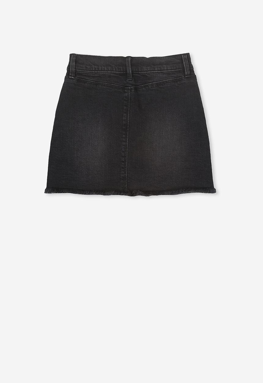 Cotton On - Finn denim skirt - black