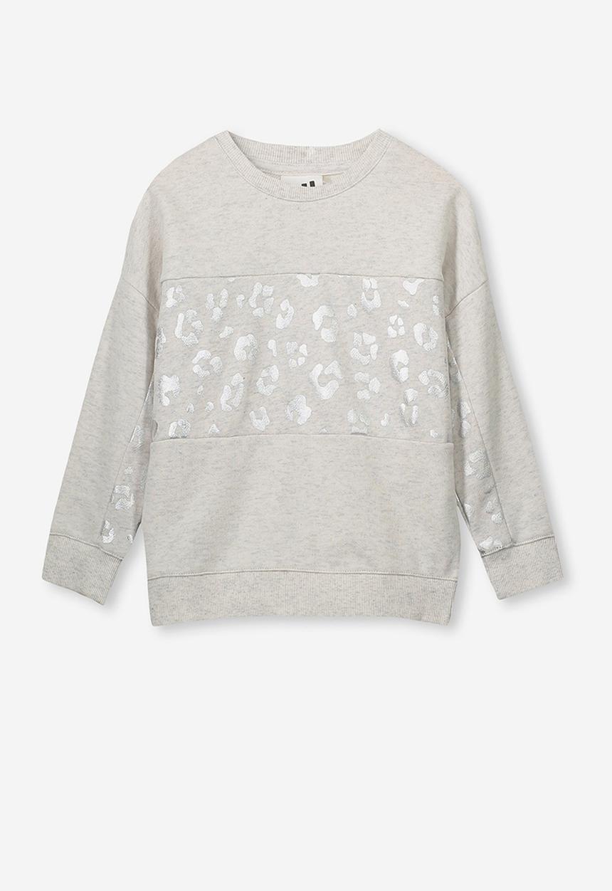 Cotton On - Premium splice crew - grey & sliver