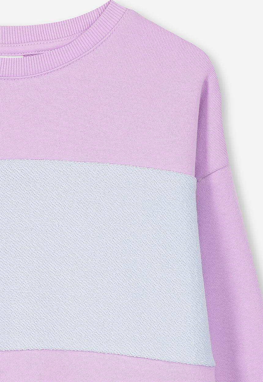 Cotton On - Premium spliced crew - purple & grey
