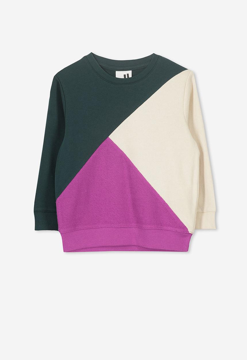 Cotton On - Premium spliced crew - multi