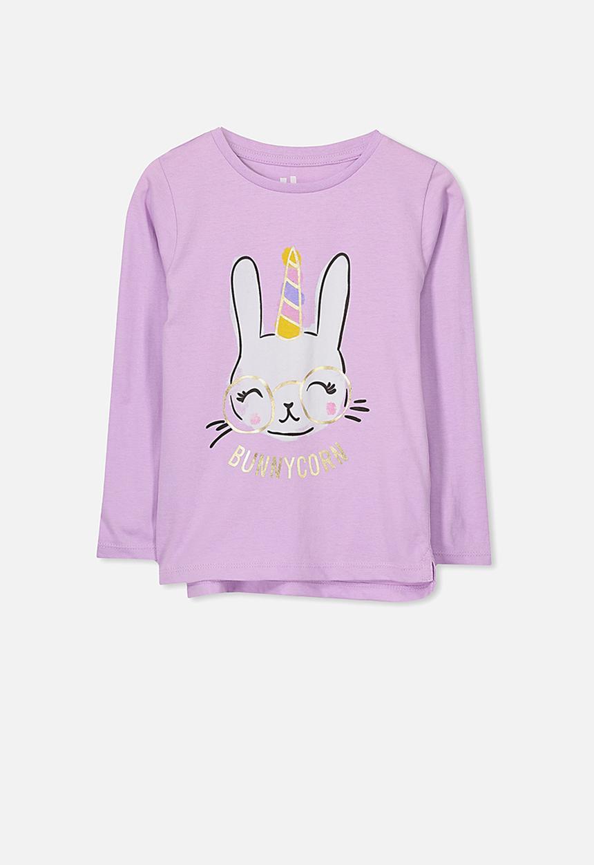 Cotton On - Penelope tee - purple & white