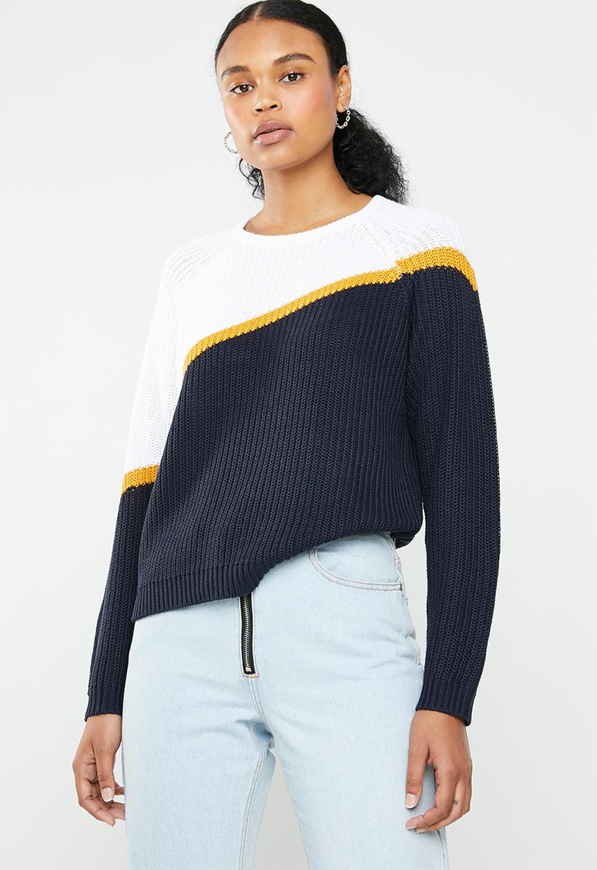 ONLY - Hilde long sleeve block pullover - multi 