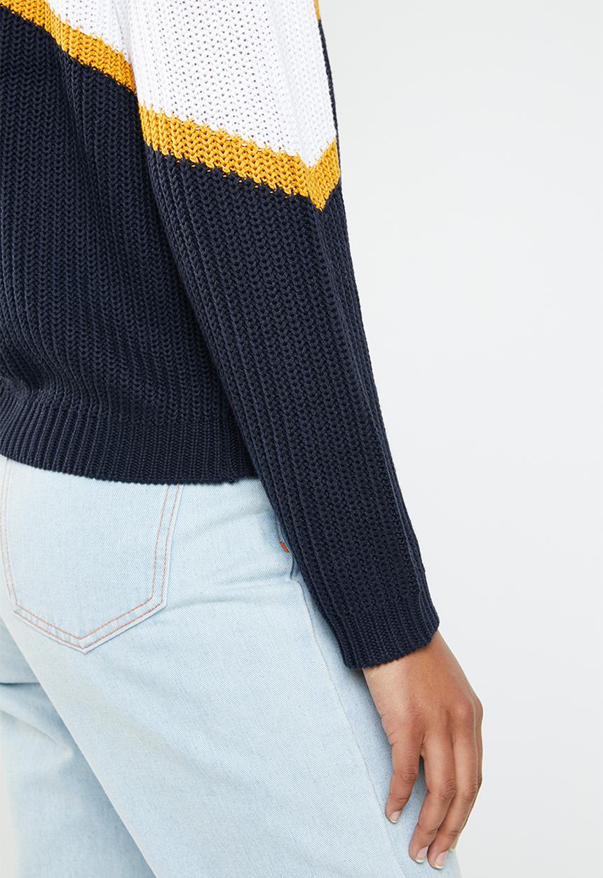 ONLY - Hilde long sleeve block pullover - multi 