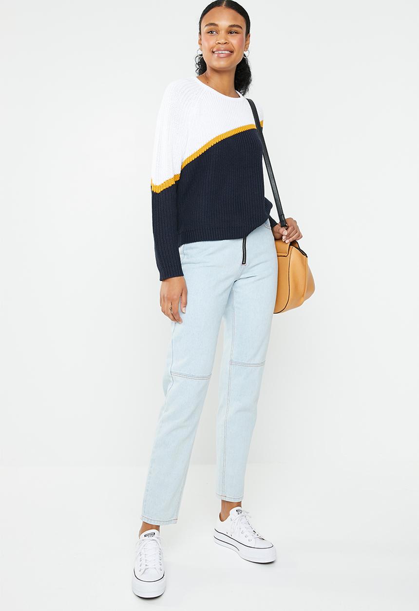 ONLY - Hilde long sleeve block pullover - multi 