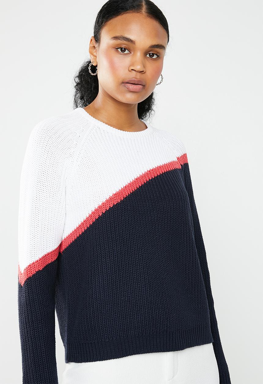 ONLY - Hilde long sleeve block pullover - multi 