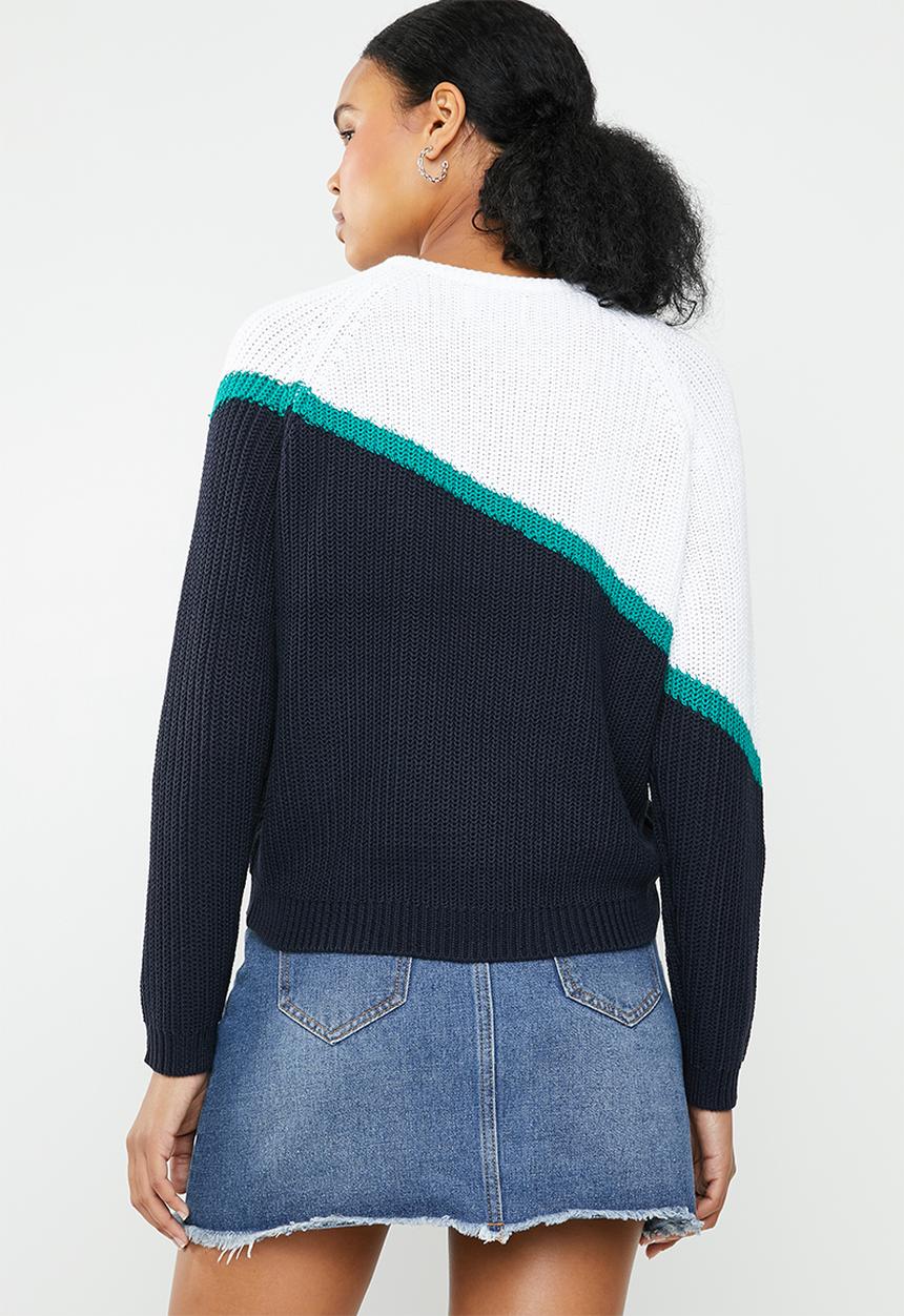 ONLY - Hilde long sleeve block pullover - multi