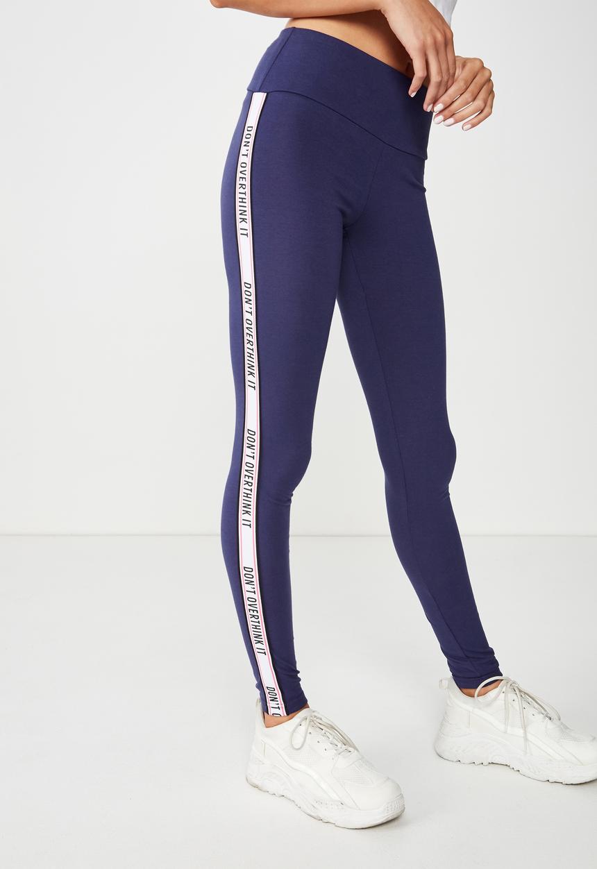 Cotton On - Dakota detail legging - blue 