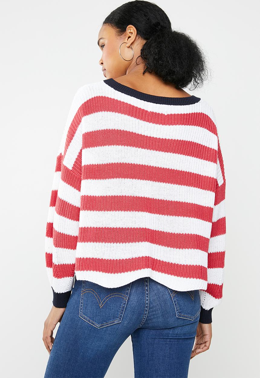 ONLY - Hilde long sleeve stripe pullover - multi