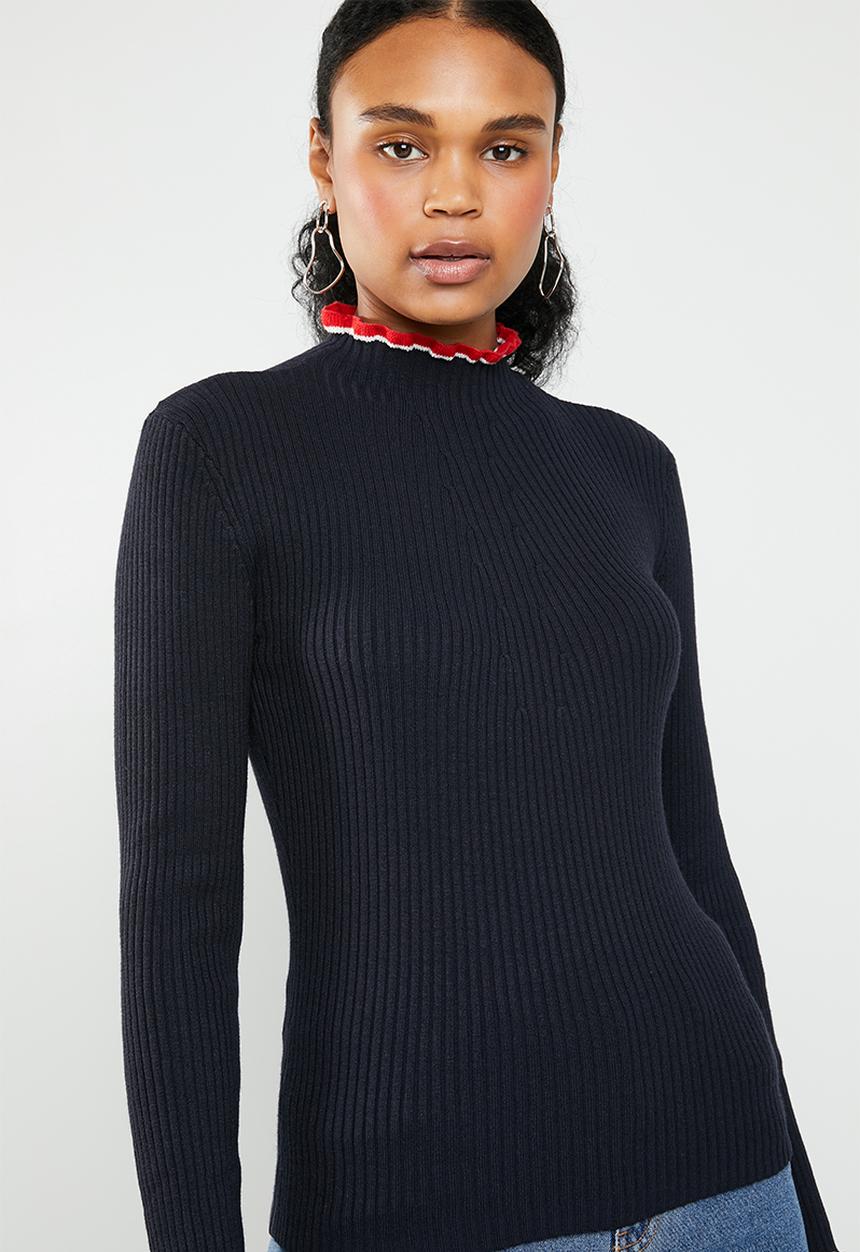 ONLY - Laura long sleeve pullover knit - navy