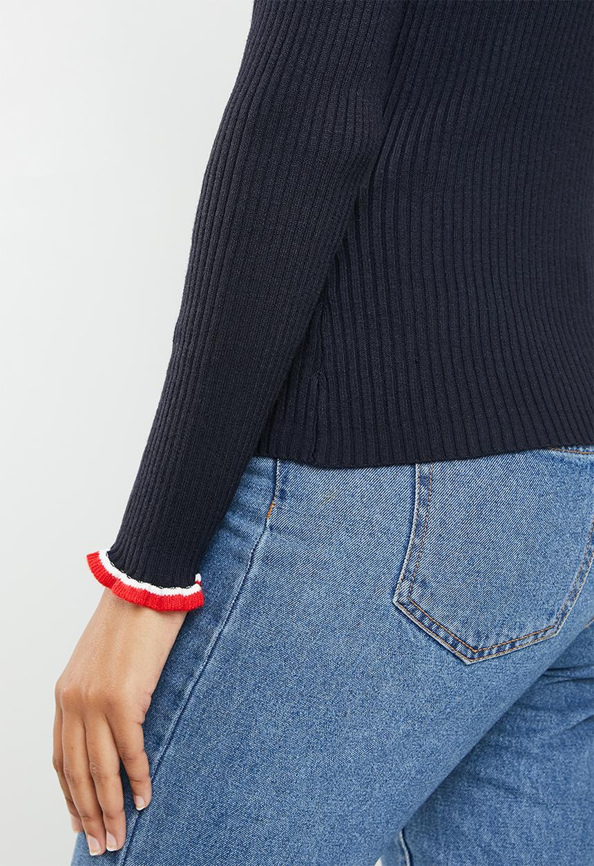ONLY - Laura long sleeve pullover knit - navy