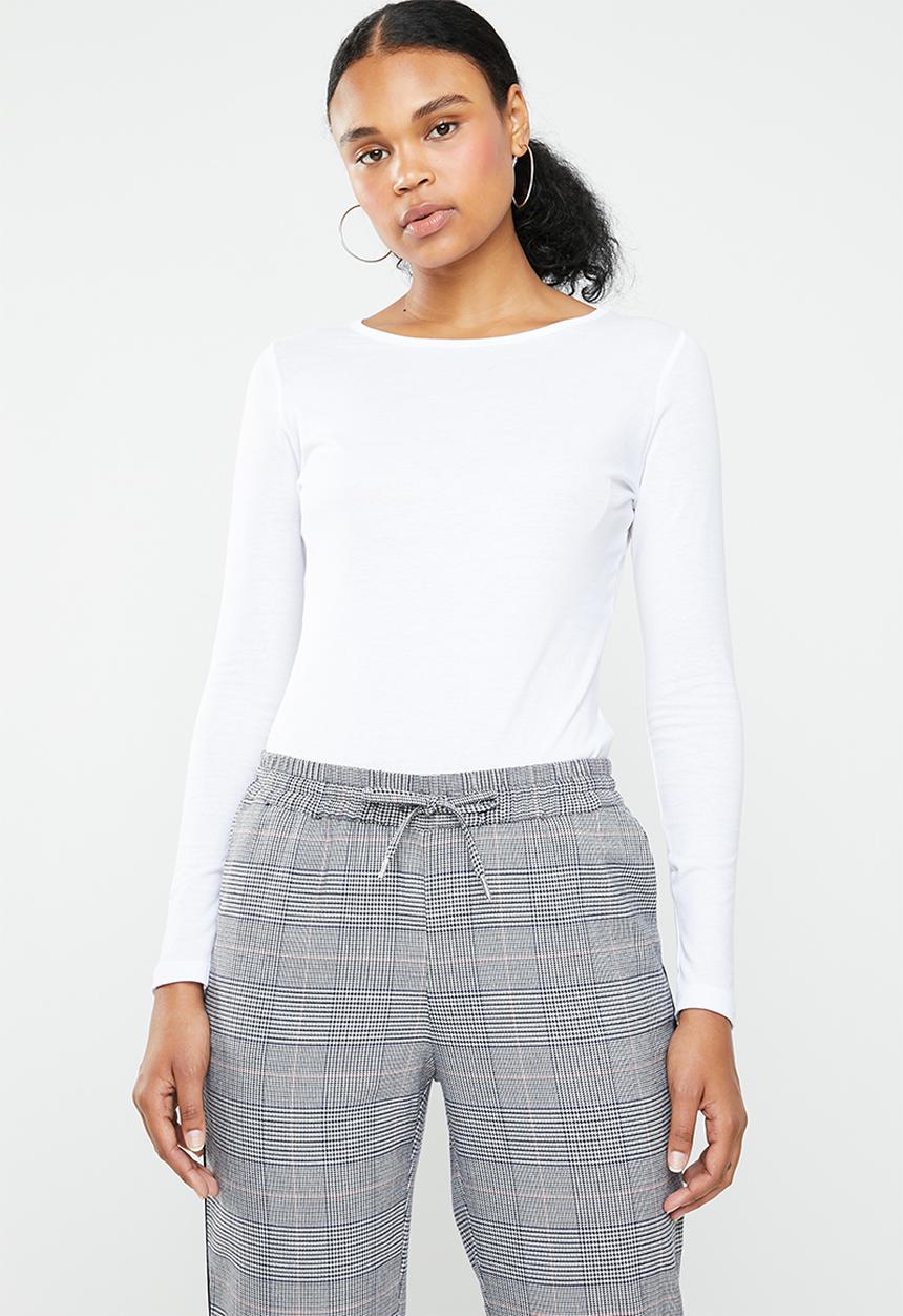 New Look - Long sleeve crew neck top - white