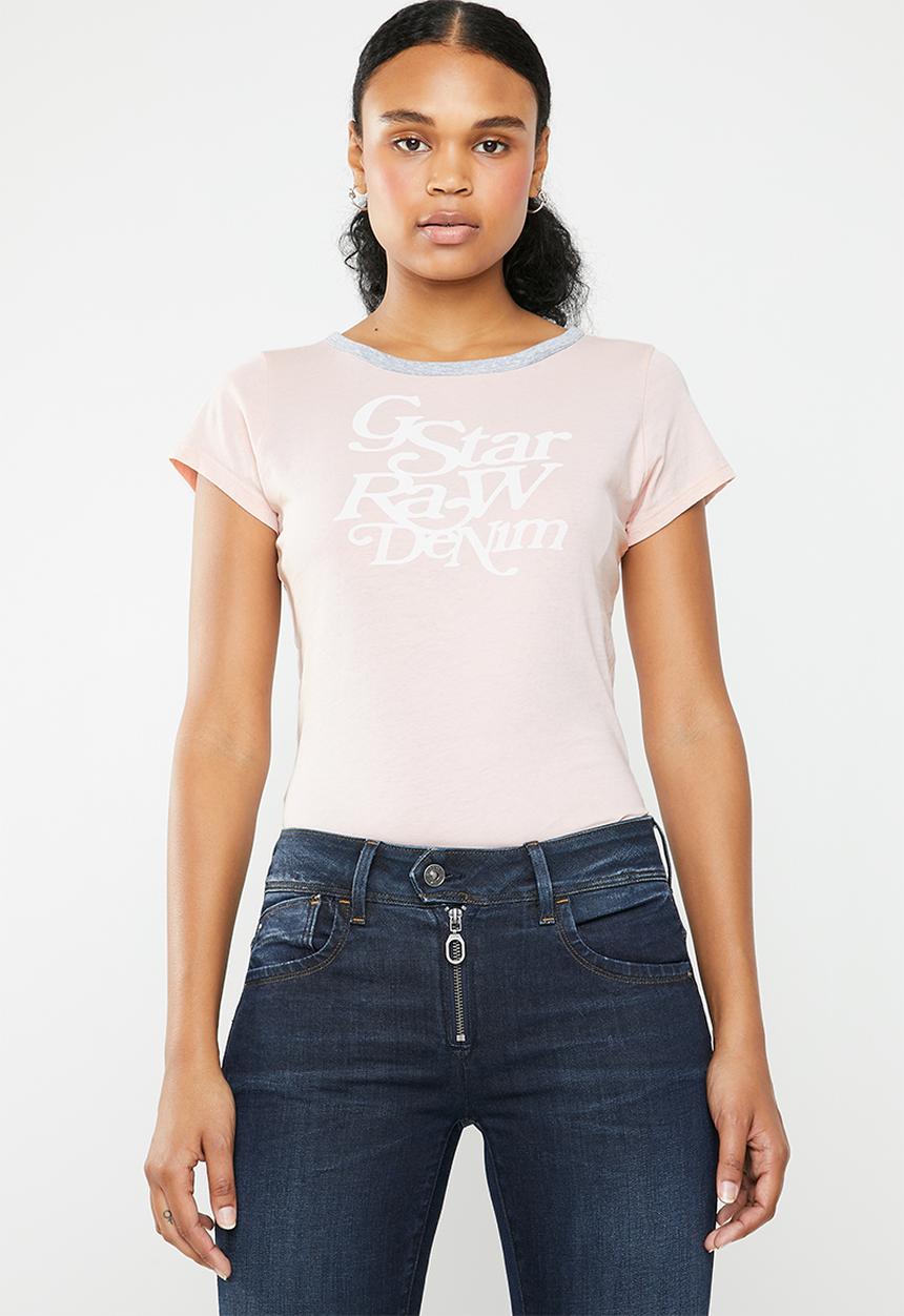 G-STAR - Civita slim short sleeved tee - pink 